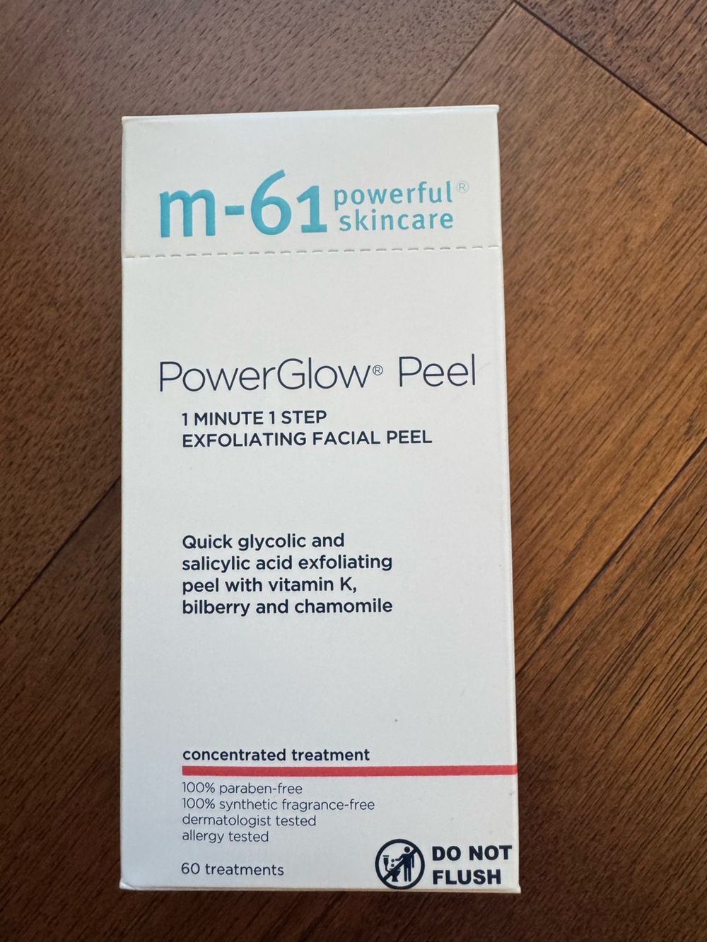 M-61 PowerGlow Peel Exfoliating Facial Peel. Brand new! 60 trestments